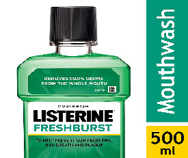 Listerine Fresh Burst Mouthwash (Green) - 500ml (435)