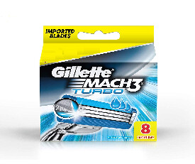 Gillette Mach3 Turbo Blades - 8 Cartridges(1399)