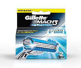 Gillette Mach3 Turbo Blades - 2 Cartridges (425)