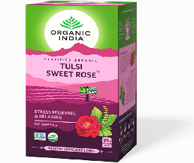 Organic India Tulsi Sweet Rose - 25 Tea Bags (260)