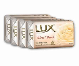 Lux Velvet Glow Jasmine &amp; Vitamin E (White) Beauty Bar 150gm (Pack of 3)