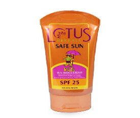 Lotus Herbals Safe Sun Kids Sun Block Cream SPF 25 - 100g (395)