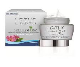 Lotus Herbals White Glow Skin Whitening and Brightening Night Creme 60g (495)