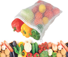 Shalimar Reusable Vegetable Organizer Bag / Fridge Bag / Net Bag (Pack Of 6 Pcs)