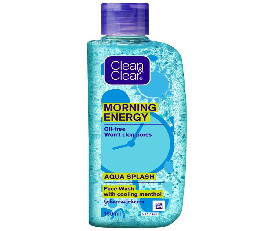 Clean &amp; Clear Morning Energy Oil-Free Aqua Splash Face Wash 100ml (215)