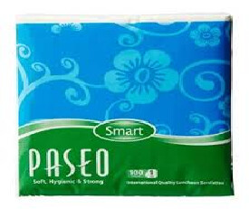 Paseo Tissues Smart Serviettes 1 Ply - 100 Pieces