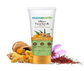 Mamaearth Ubtan Scrub For Face with Turmeric &amp; Walnut for Tan Removal - 100g