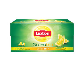 Lipton Lemon Zest Green Tea Bags, 25 Pieces