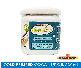 Cold Crush Cold Pressed Coconut Oil 5000ML (Certified By Khadi India)