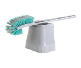 JOYO Dual Toilet Brush With Stand (Hockey With Double Sided)(Mrp 259)