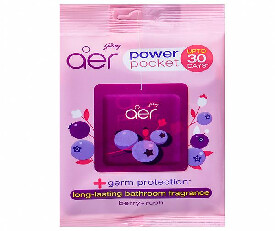 Godrej aer power pocket Bathroom Fragrance (Berry Rush) 10gm