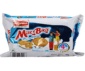 Britannia Milk Bikis Cream Biscuits 200gm