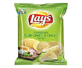 Lays Cream &amp; Onion Chips 50gm