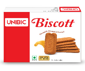 Unibic Biscott Caramel andCinnamon Flavour 250gm, 100%. Atta Biscuit, No Maida,