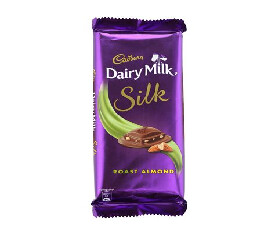 Cadbury Dairy Milk Chocolate Silk Roast Almond 134gm (MRP214)