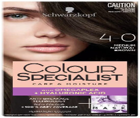 Schwarzkopf Colour Specialist Permanent Hair Colour, 165ml - 4.0 Medium Natural Brown