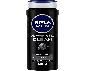 Nivea Men Shower Gel, Active Clean 500ml (549)