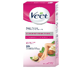 Veet Full Body Waxing Kit - Normal Skin (Pack of 20 Wax Strips) (280)