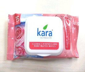 Kara Cleansing &amp; Refreshing Wipes Rose Water Wipes (25 Wipes) (110)