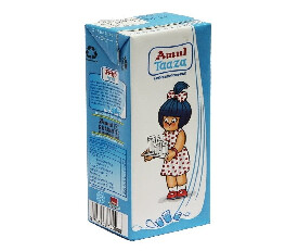 Amul Taaza Milk 1L (Pack Of 12Pcs)