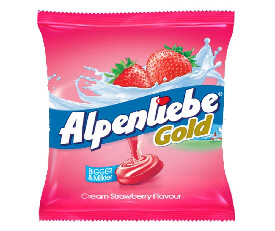 Alpenliebe Gold Cream Strawberry Candy (330gm) (MRP 100)