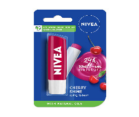 NIVEA Lip Balm, Fruity Cherry Shine, Glossy Finish - 4.8gm (250)