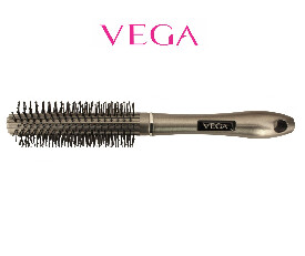Vega Round Brush, Silver Color Brush head and handle E10-RB (360)