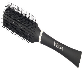 Vega Plastic Handled Flat Brush , Black(E-5FBN 310)