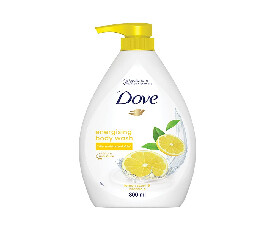 Dove Energising Body wash  lemon scent and nourishing Vitamin C,825 ml (Yellow)(600)