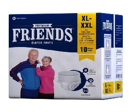 Friends Adult Diaper Pants XL (Pack of 10) Friends Adult Diaper Pants XL (Pack of 10)