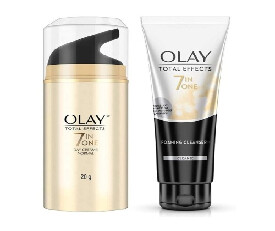 Olay Total Effects Set of Day Cream 50 gm + Face Wash 100 gm Free (1049)