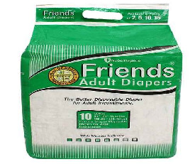 Friends Adult Diapers Large(38-60 inch) (Pack of 10)
