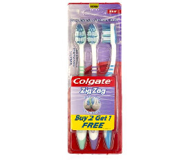Colgate ZigZag Toothbrush - Soft (Buy 2 Get 1)
