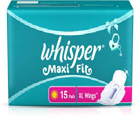 Whisper Maxi Fit Sanitary Pads - Large Wings (15 Pcs Pack) (185)