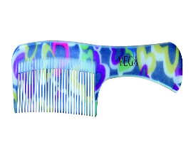 Vega Printed Grooming Comb with handle (DC 1264)(160)