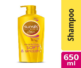 Sunsilk Nourishing Soft &amp; Smooth (Yellow) Shampoo - 650ml (966)