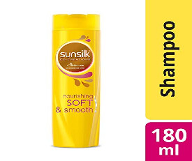 Sunsilk Nourishing Soft &amp; Smooth (Yellow) Shampoo 180ml (228)