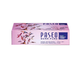 Paseo Tissues Born Pure Facial Box - 200 Pulls