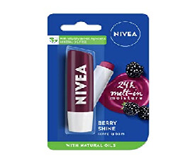 Nivea Lip Balm, Fruity Berry Shine, 4.8GM, Purple (250)