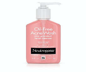 Neutrogena Oil Free Pink Acne Wash Grapefruit Facial Cleanser 175ml (855)