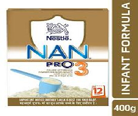 Nestle NAN PRO 3 Follow-up Formula Powder - After 12 months, Stage 3, 400g (845)