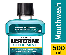 Listerine Cool Mint (Blue) Mouthwash - 500ml