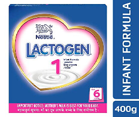 Nestle LACTOGEN 1 Infant Formula Powder - Upto 6 months, Stage 1, 400g