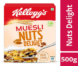 Kelloggs Muesli Nuts Delight, 500 gms (346)