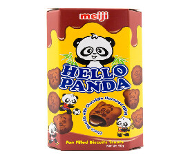 Meiji Hello Panda Double Chocolate Creme Filled Cookies,42gm