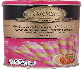 Royal Wafer Strawberry Cream Wafer Stick 125gm