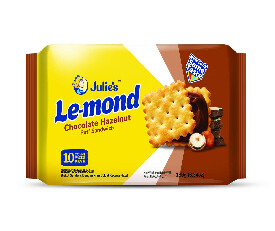 Julies Lemond Puff Sandwich chocolate Hazelnut Cream Biscuits 180gm