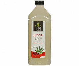 Yoga Pulp Litchi Aloevera Pulp &amp; Juice 1 L