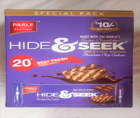 Parle Platina Hide &amp; Seek Chocolate Chip Cookies - (Pack of 20 Pcs 33gm Each)