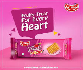 Anmol Fruit Mazaa Sandwich Biscuits 30gm (Pack Of 12 Pcs)